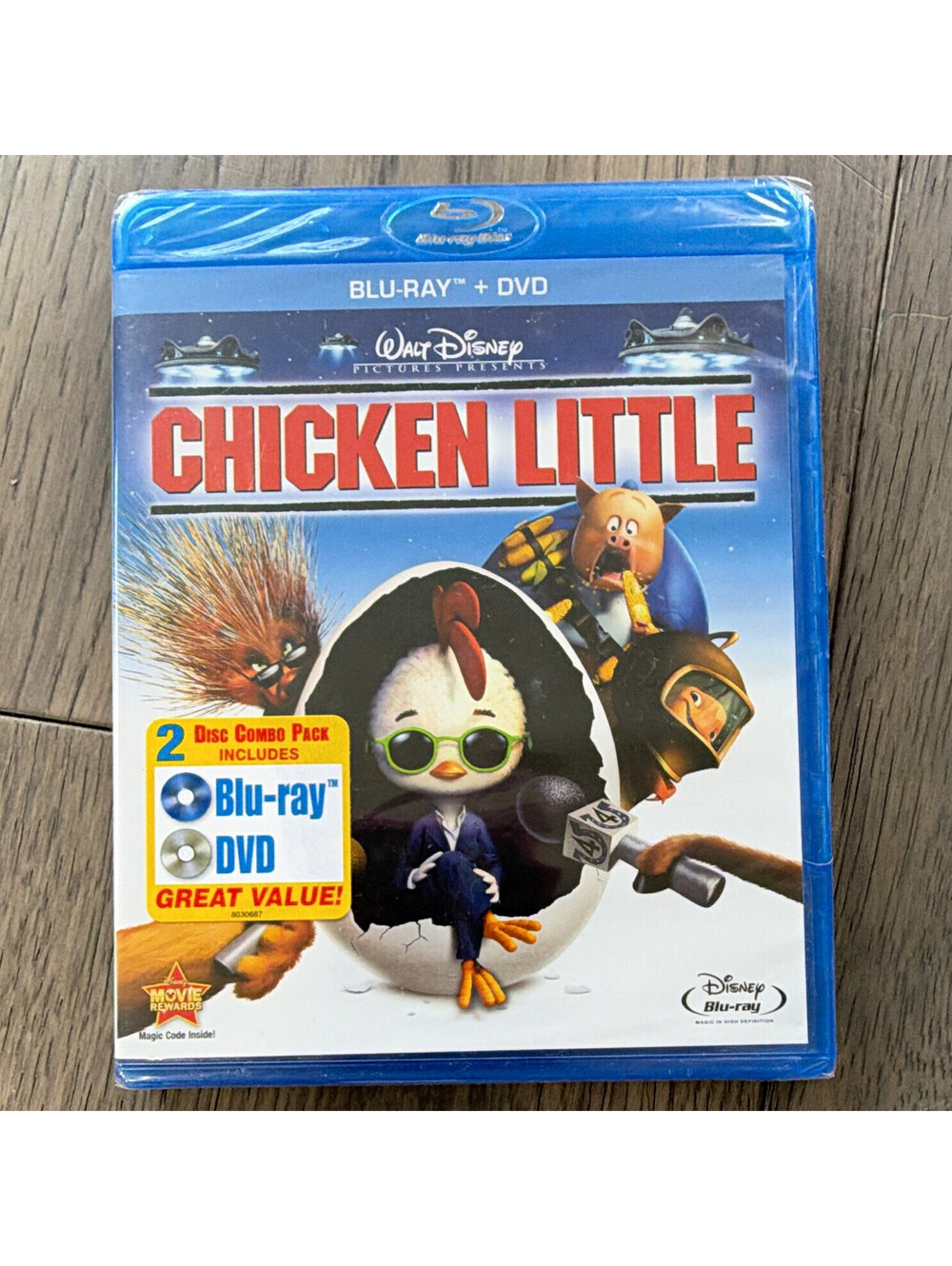 Disney Chicken Little Blu-ray+DVD Combo Pack 2-Disc Set (G, 2007) sealed rare